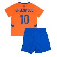 Echipament fotbal Olympique de Marseille Mason Greenwood #10 Tricou Treilea 2024-25 pentru copii maneca scurta (+ Pantaloni scurti)